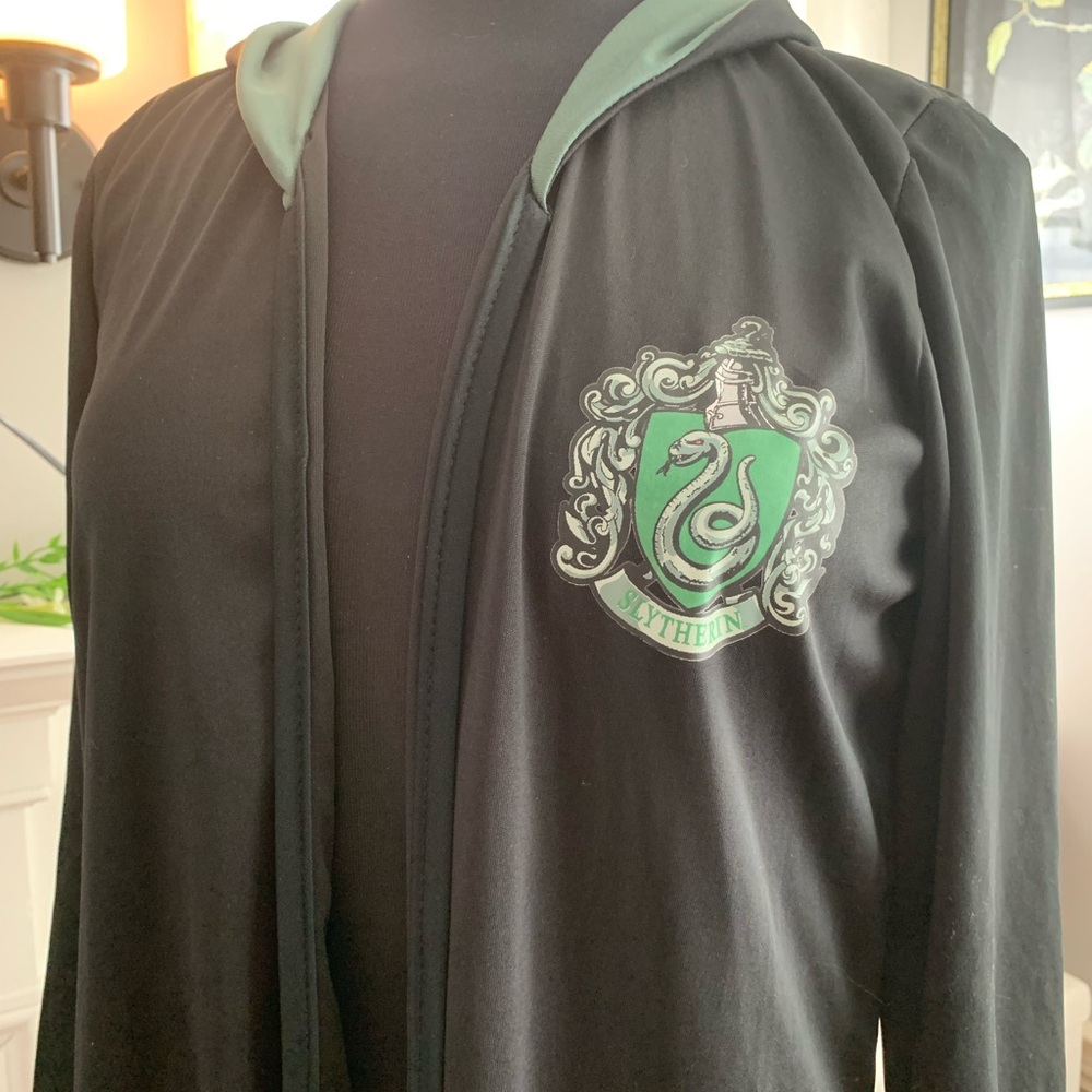 Women's Hooded Robe - Black and Green